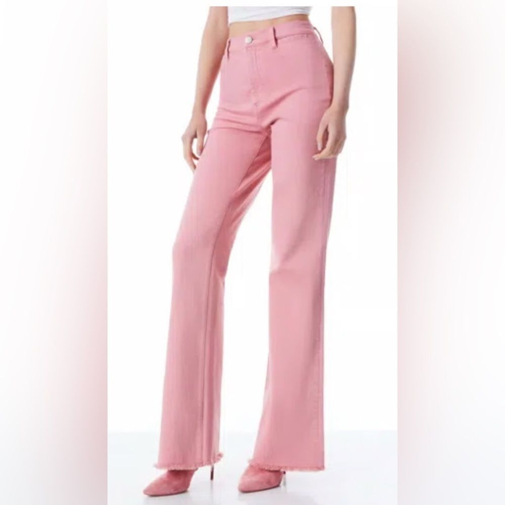 NWT Alice + Olivia Pink Flared Women's Jeans size 24 in rose